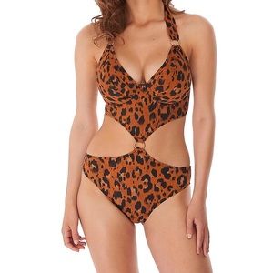 Freya Monokini, leopard Roar Instinct. Brand new with tags. US size 34D.
